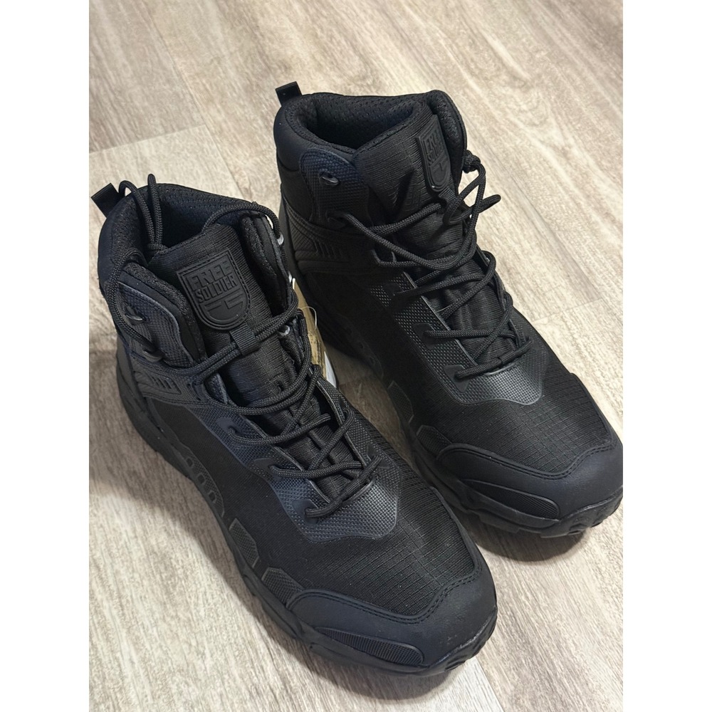 Free Soldier Tactical Boots Mens 13 Black Waterproof Hiking Work ACC0020 NEW